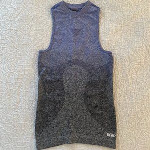 Gymshark Women's Gray and Purple Tank Top